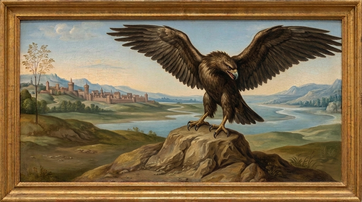 Eagles clan emblem painting