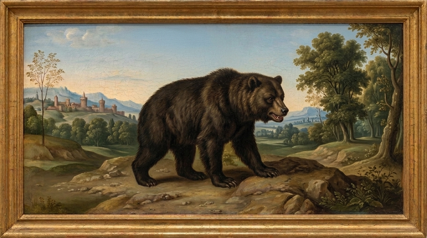 Bears clan emblem painting